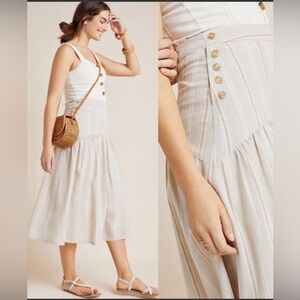 Anthropologie striped midi Skirt